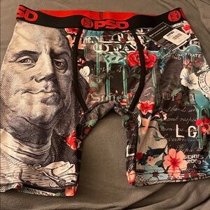 PSD Colorful Boxer Briefs with Benjamin Franklin Design